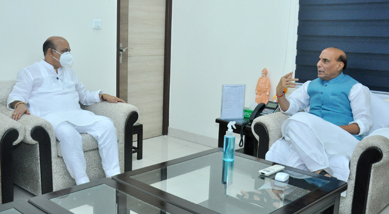 Basavaraj Bommai meets Rajnath Singh