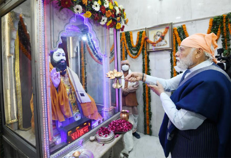 PM Narendra Modi visits Sri Guru Ravidas Vishram Dham Mandir