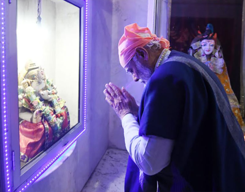 PM Narendra Modi visits Sri Guru Ravidas Vishram Dham Mandir