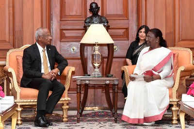 Maldives President Solih meets Droupadi Murmu