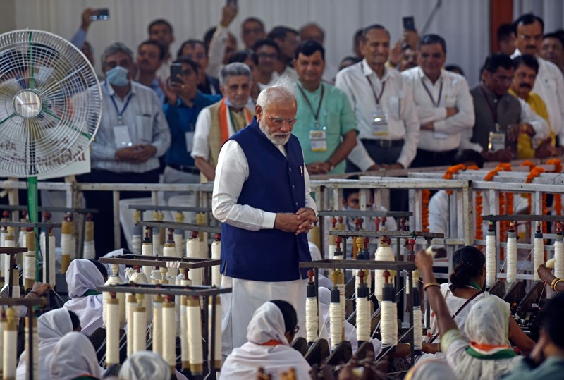 PM Modi at Khadi Utsav in Ahmedabad