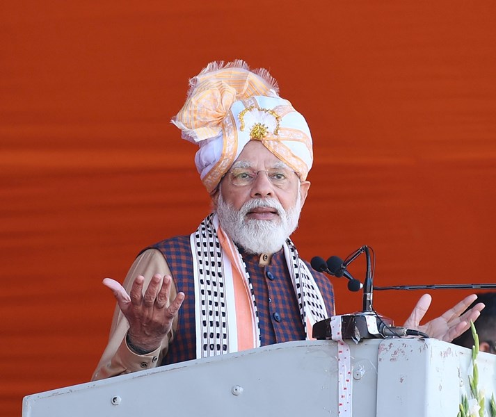 PM Modi speaking at foundation stone laying ceremony in Manipur