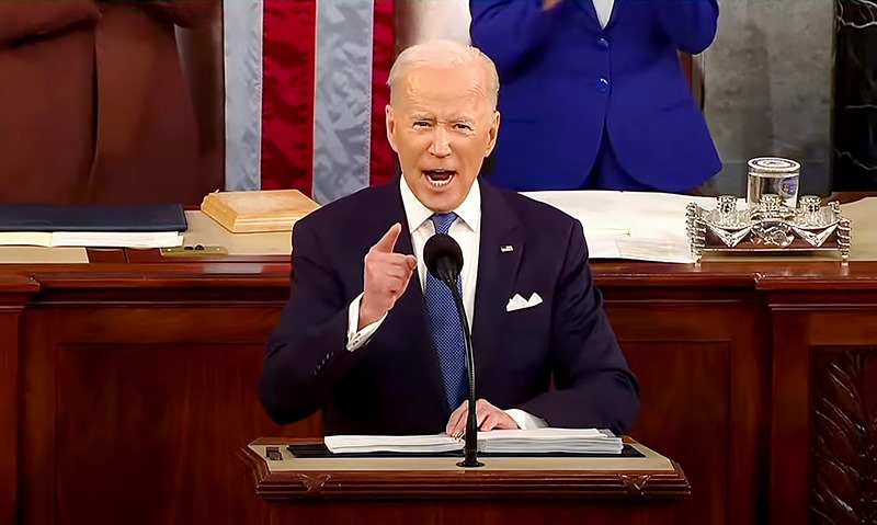 Joe Biden addresses joint session of Congress in Washington DC
