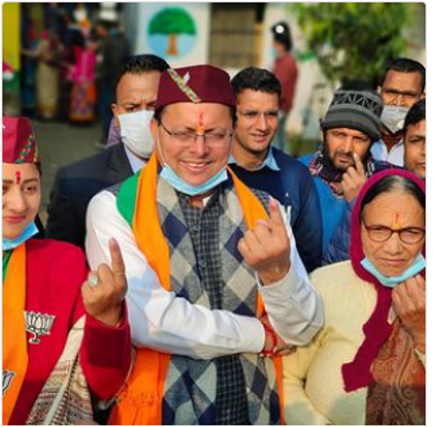Glimpses of voting for assembly polls in UP, Uttarakhand and Goa