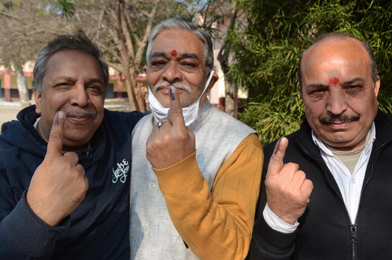 Glimpses of voting for assembly polls in UP, Uttarakhand and Goa
