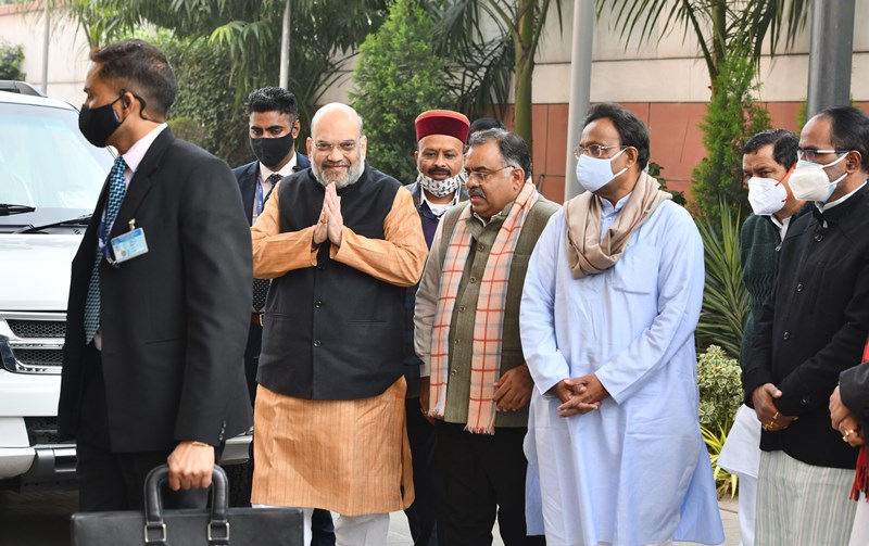 Amit Shah at BJP headquarters in New Delhi