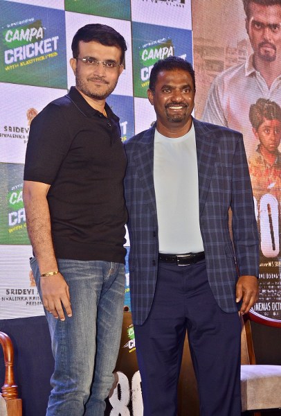 Reel and real Muttiah Muralitharan in Kolkata for '800', Sourav Ganguly joins in