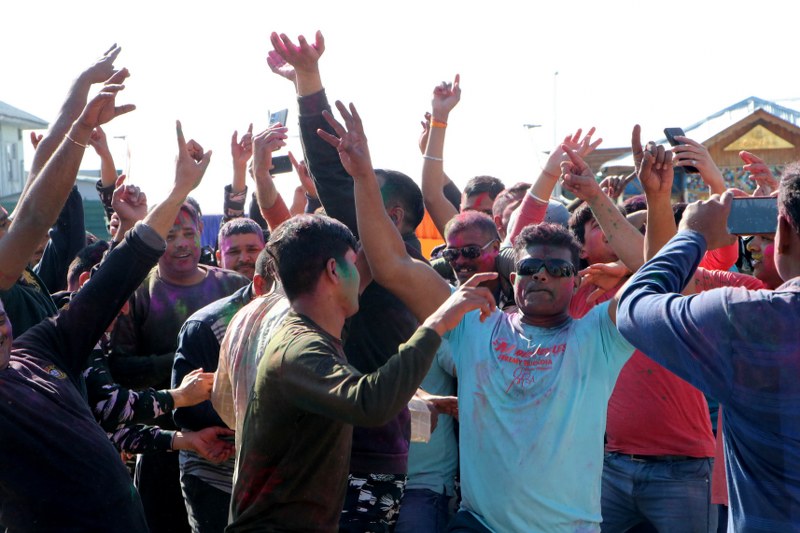 Holi celebration in Kashmir’s Anantnag