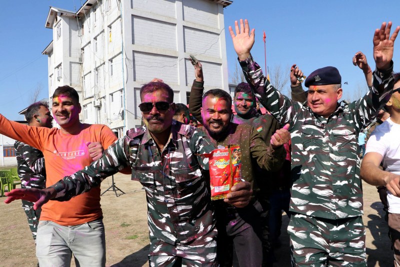 Holi celebration in Kashmir’s Anantnag