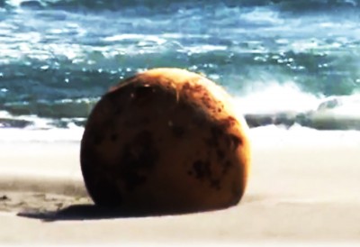 Japan: Authorities remove mysterious metal ball which washed up on beach in Hamamatsu