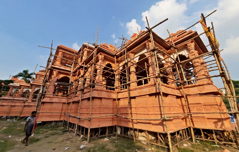 Ayodhya Ram Temple-themed Durga Puja pandal in Kolkata