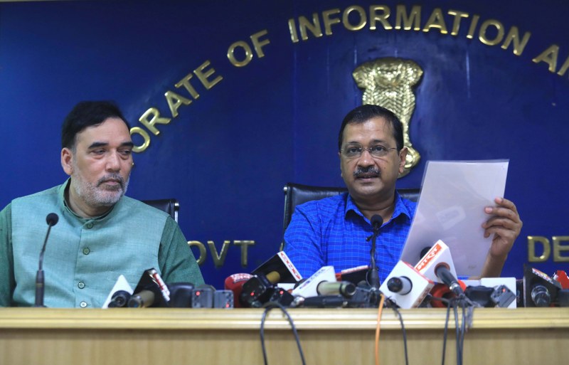 Delhi CM Arvind Kejriwal & Environment Minister Gopal Rai address press conference