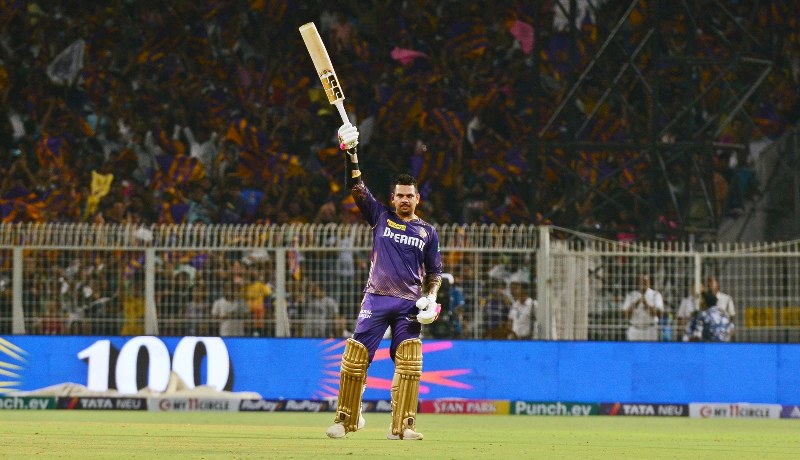 KKR vs RR: Sunil Narine slams maiden IPL century as Kolkata post 223 runs against Rajasthan