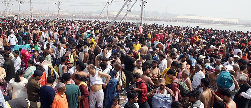 Glimpses of the final snan of Maha Kumbh