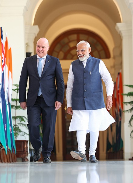 In Images: Modi meets New Zealand PM Christopher Luxon in New Delhi