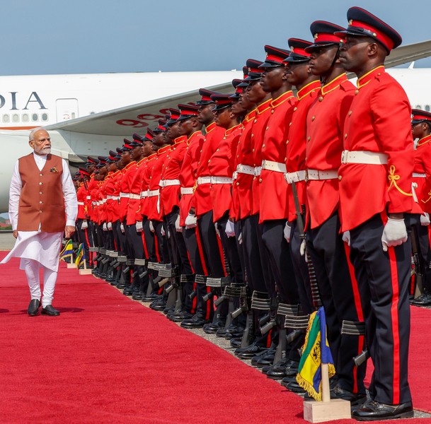 In Images: PM Modi receives Guard of Honour in Ghana