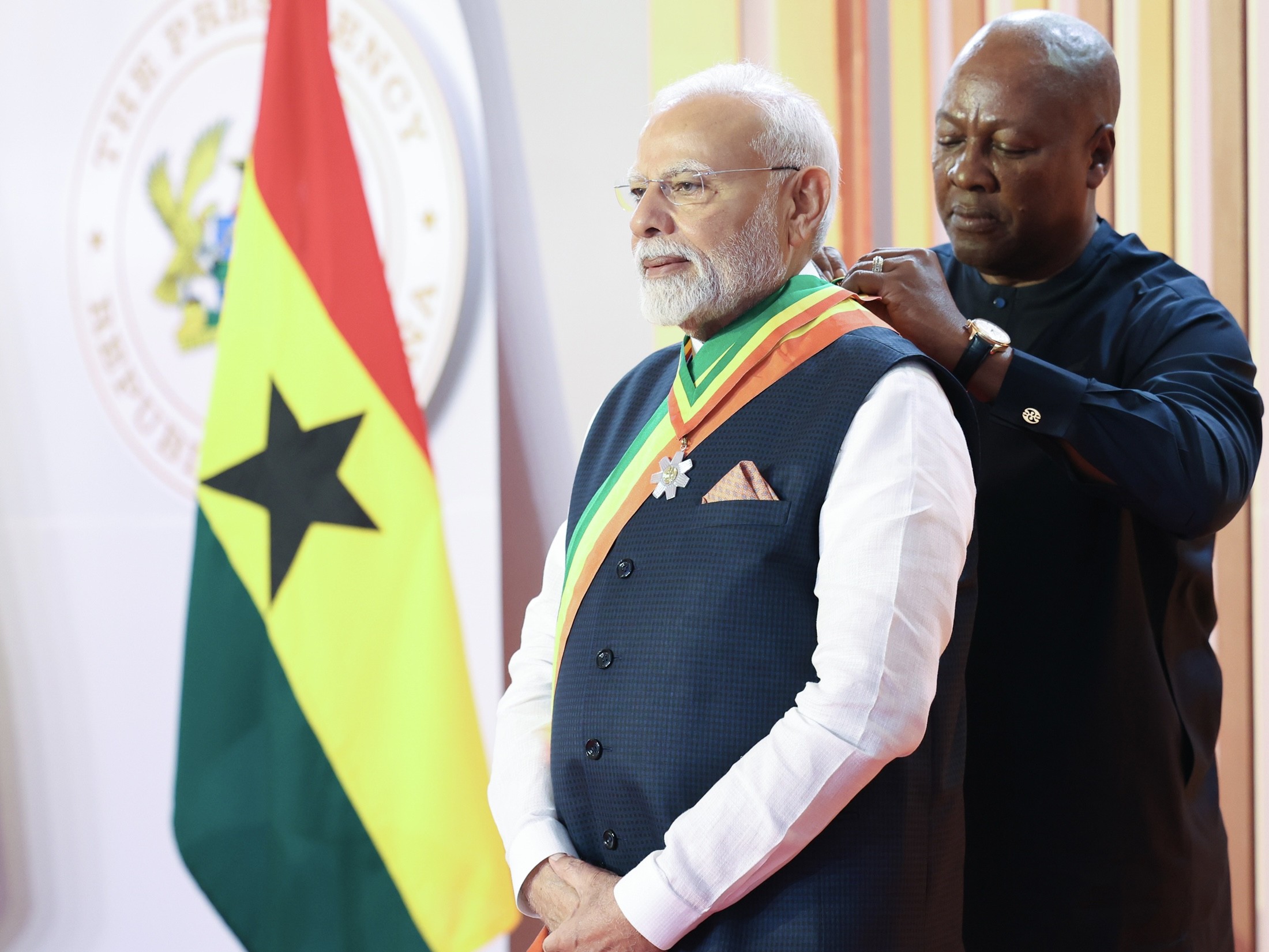 In Images: PM Modi conferred with Ghana's national honour