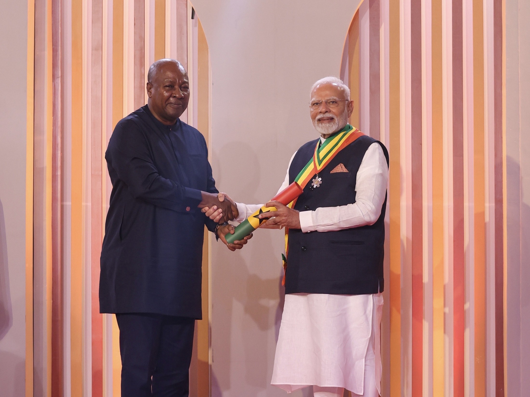In Images: PM Modi conferred with Ghana's national honour