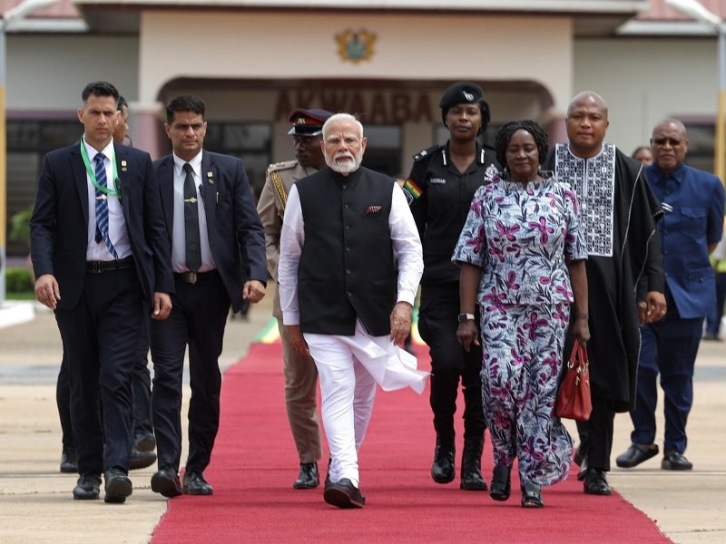 In Images: PM Modi emplanes for Trinidad and Tobago after Ghana