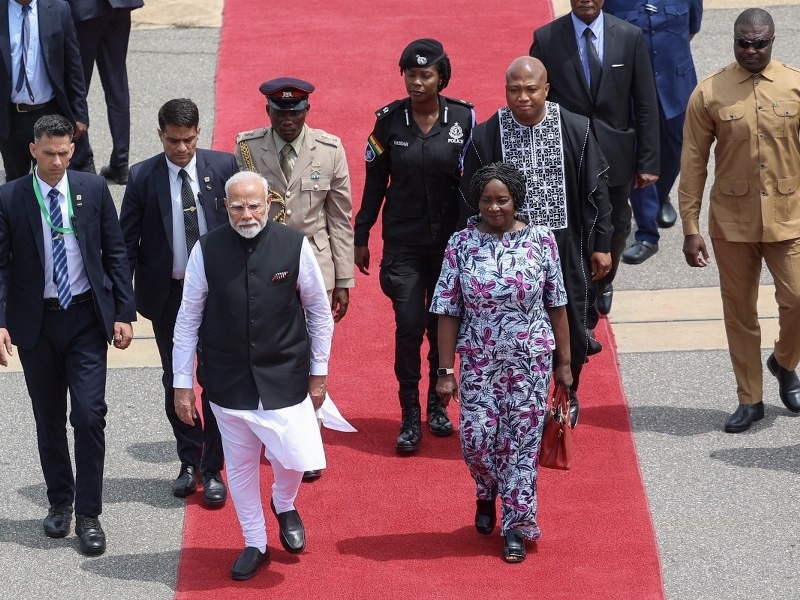 In Images: PM Modi emplanes for Trinidad and Tobago after Ghana