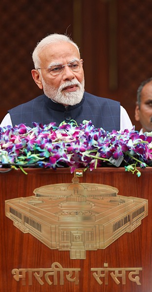 In Images: PM Modi addresses media in Parliament