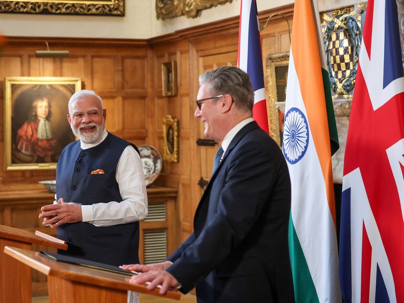 In Images: PM Modi addresses joint press statement in UK
