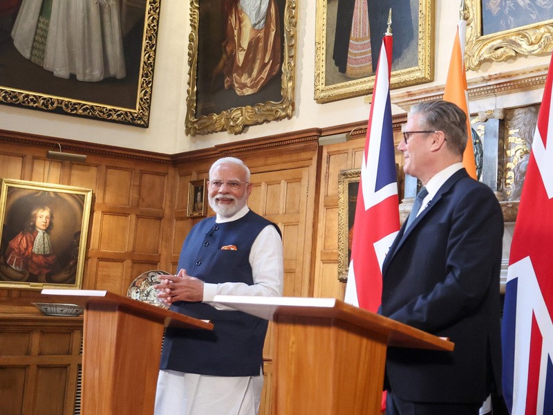 In Images: PM Modi addresses joint press statement in UK