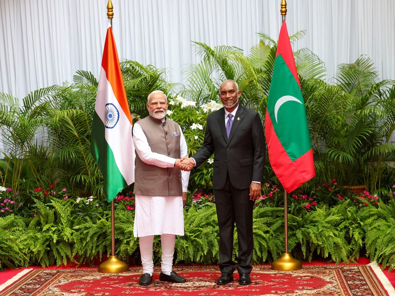 In Images: PM Modi meets Maldives President ahead of deliberations
