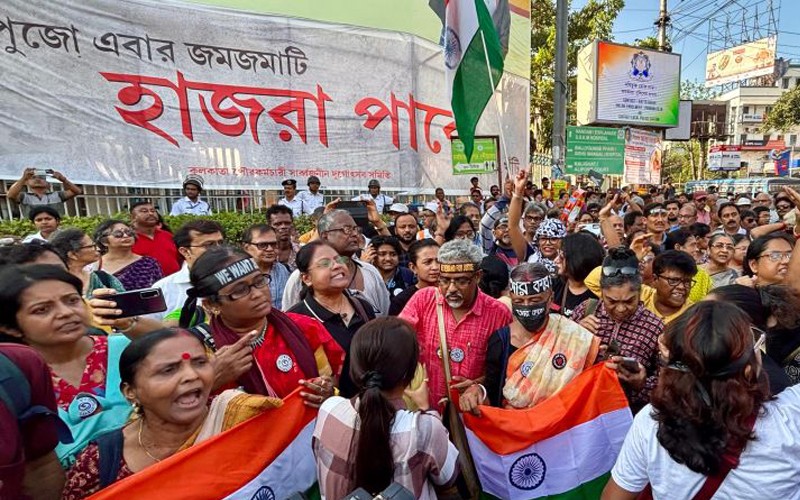 In Images: Anti-Mamata march to Nabanna a year after RG Kar rape-murder incident