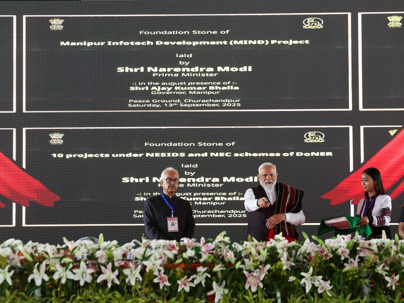 In Images: PM Modi inaugurates developmental projects during Manipur visit