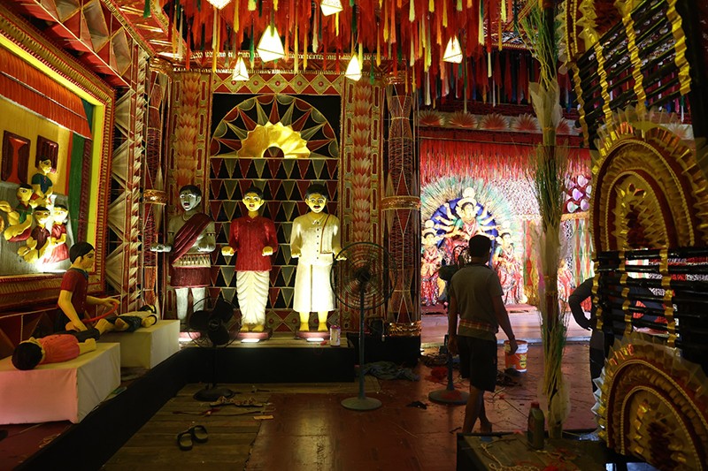 In Images: Kolkata Durga Puja pandal decks up in National Integration theme