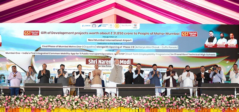 In Images: PM Modi inaugurates Navi Mumbai International Airport and Mumbai Metro Line-3