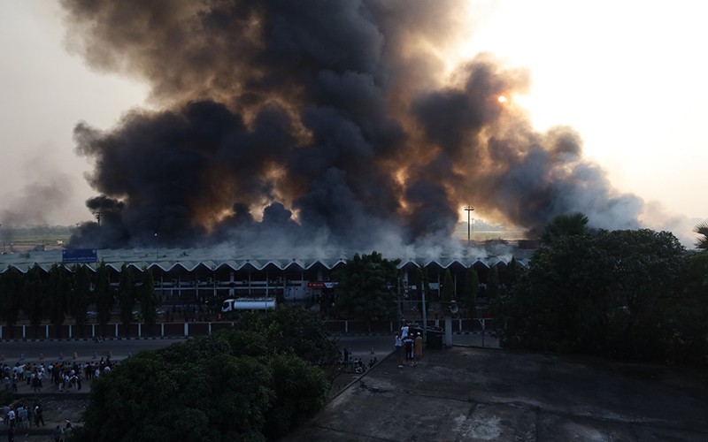 In Images: Fire breaks out at Dhaka Airport's cargo section