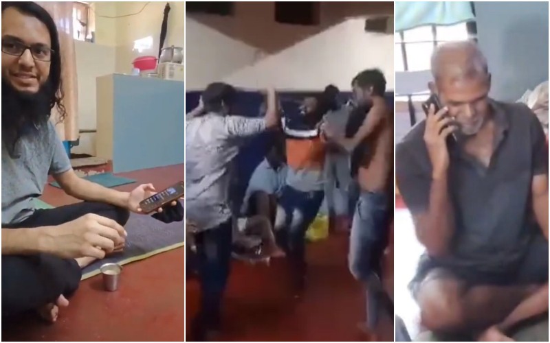 Viral videos show inmates, including an ISIS operative, using mobile phones and partying in Bengaluru Central Jail. Phoito: Screen-grab from X