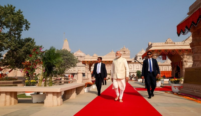 In Images: PM Modi raises saffron flag over Ram Mandir