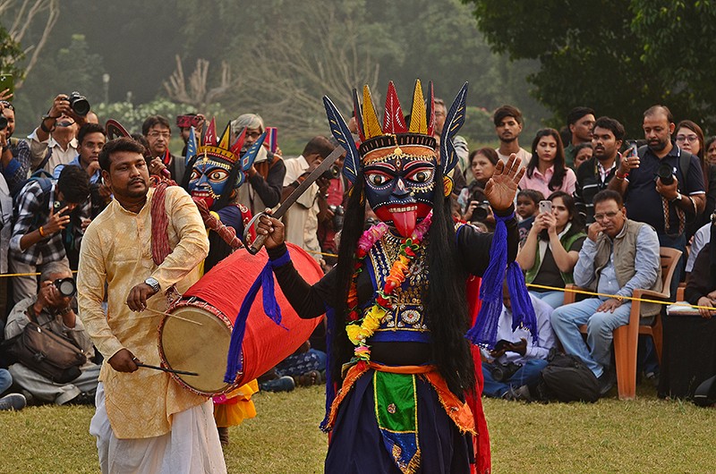 Gomira Mask Dance Lights Up World Heritage Week at Victoria Memorial