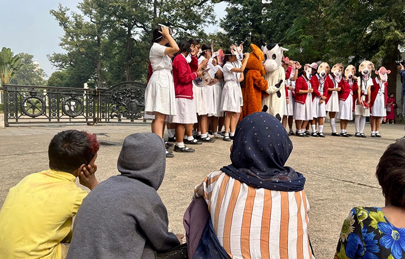 In Images: PETA and students rally against Supreme Court’s animal rounding order in Kolkata