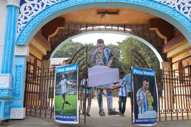 In Images: Kolkata prepares for Messi’s arrival