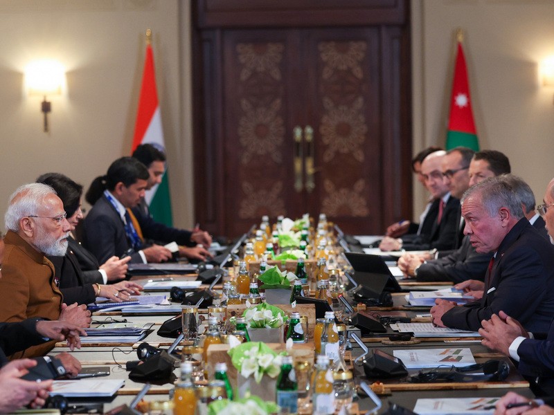 In Images: PM Modi holds delegation talks with Jordan