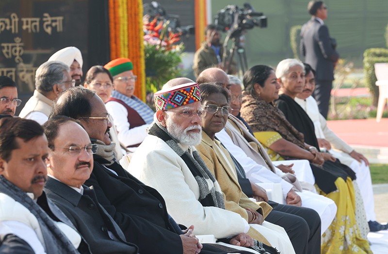 In Images: PM Modi pays heartfelt tribute to Atal Bihari Vajpayee on 101st birth anniversary at Rajghat