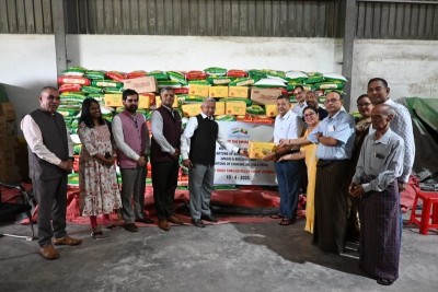 Indian government hands over aid to diaspora members in earthquake-hit Myanmar