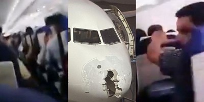 Panic grips passengers as Srinagar-bound IndiGo flight faces hailstorm turbulence, lands safely but with broken nose