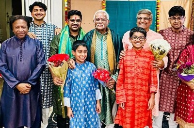 Pt Tarun Bhattacharya joins eminent musicians in promoting young talents in Arizona