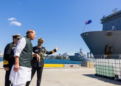 Rajnath Singh visits strategic naval facility HMAS Kuttabul in Sydney