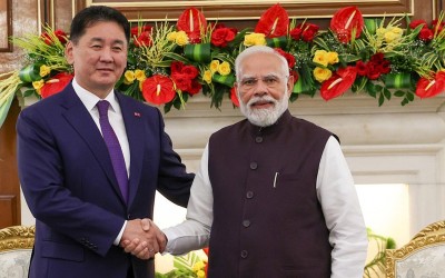 In Images: PM Modi meets Mongolian Prez, announces free visas to Mongolian citizens