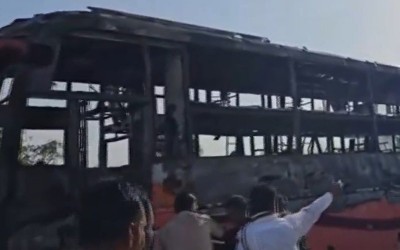 19 killed as bus catches fire on Jaisalmer–Jodhpur highway