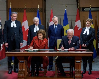 Swedish royals visit Ottawa as nations sign strategic partnership deal