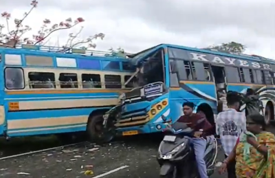 Horror crash in Tenkasi: 6 dead, dozens injured as two private buses collide in Tamil Nadu district