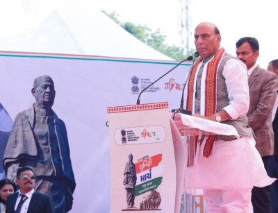 In Images: Rajnath Singh addresses at Sardar Sabha for ‘Unity March’