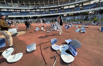 Messi surrounded by VIPs, fans rage: Five held in stadium vandalism case